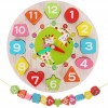 Ceas Educativ in limba Engleza 12 cuburi cu diferite forme elemente din lemn