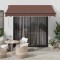 vidaXL Copertina retractabila automat cu LED-uri, maro, 350x250 cm