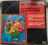 DISC LP: ZENO VANCEA - SIMFONIETTA 2/ CVARTET DE COARDE 5 (STM-ECE 01077 / 1975)