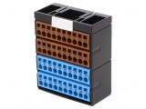 Bloc Distribuție cu 2 Piste și 40 Borne, Lățime 56mm