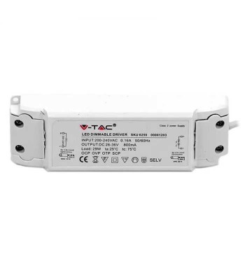 Driver pentru panou LED 29W 25-36VDC 800mA A++ IP20 V-TAC foto