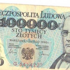 SV * Polonia 100000 ZLOTI / ZLOTYCH 1990 * Stanislaw Moniuszko +/- VF