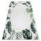 ANDRE 1168 covor lavabil Monstera pleacă, geometric anti-alunecare - alb / verde, 120x170 cm