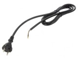Cablu Electric 2x1,5mm2 2m Negru 16A