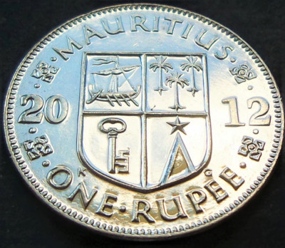 Moneda exotica 1 RUPIE - MAURITIUS, anul 2012 *cod 1084 foto