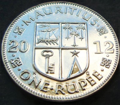 Moneda exotica 1 RUPIE - MAURITIUS, anul 2012 *cod 1084 foto