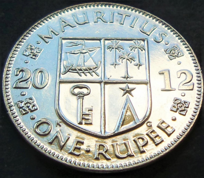 Moneda exotica 1 RUPIE - MAURITIUS, anul 2012 *cod 1084