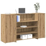 Birou Recepție vidaXL Stejar Artisan 180x50x103.5 cm, Lemn Prelucrat, Maro