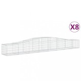 Cumpara ieftin Cosuri gabion arcuite 8 buc, 400x50x40/60 cm, fier galvanizat