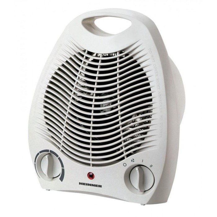 Aeroterma Heinner, 1000/2000 W, 2 trepte putere, termostat reglabil, Alb
