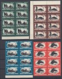 ROMANIA 1948 LP 245 MUNCA IN COMUNICATII BLOCURI DE 8 TIMBRE MNH