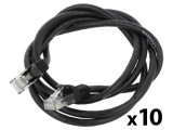 Cablu Patch U/UTP 6 litat CCA PVC negru 1,5m 26AWG