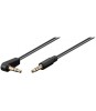 Cablu audio Jack 3.5 mm - 3.5 mm 90 grade contacte aurite 0.5m Goobay
