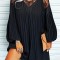X689-1 Rochie scurta cu dantela din material vaporos