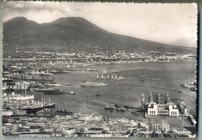 AD 694 C. P. VECHE-NAPOLI-STAZIONE MARITTIMA E VESUVIO-1948 -ERNEST BRAUN -CLUJ foto