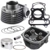 Kit Cilindru + Chiuloasa Scuter ATV Chinezesc GY6 125cc 4T Ering Hero Racire Aer, Diametru 52.4mm