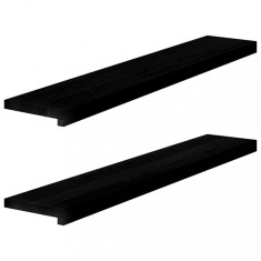 vidaXL Pervaz 2 buc lemn masiv de Maro &icirc;nchis 110x20x2 cm 4009177