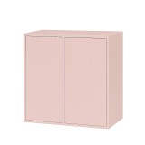 Dulap de perete Boxie cu 2 usi, 80x80x37 cm, roz, sistem modular