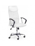 Scaun birou HM Vire, Mesh, Ergonomic, Tetiera cu piele ecologica, Inaltime ajustabila, Mecanism balansare, Rotire 360 ˚, 100 Kg, Alb