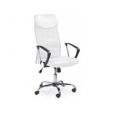 Scaun birou HM Vire, Mesh, Ergonomic, Tetiera cu piele ecologica, Inaltime ajustabila, Mecanism balansare, Rotire 360 ˚, 100 Kg, Alb