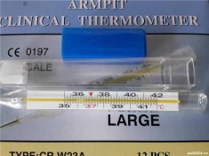 Termometru medical clasic cu mercur foto