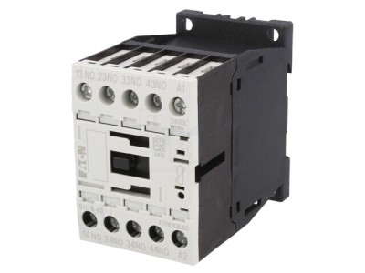 Contactor 4-poli 24VDC 4A pentru şină DIN foto