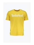 Cumpara ieftin Timberland Tricou barbati, cu imprimeu cu logo, Regular fit, Galben, XL