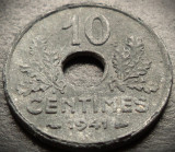 Cumpara ieftin Moneda istorica 10 CENTIMES - FRANTA, anul 1941 * cod 5029 - eroare exfoliere, Europa, Zinc