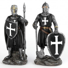 Statueta Cavaler medieval negru foto