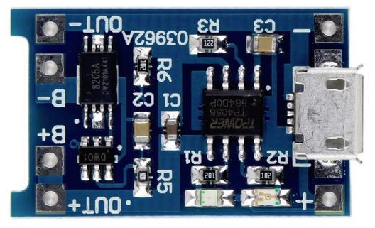 Modul BMS incarcare Li Ion 18650 1S TP4056 cu protectie descarcare micro USB