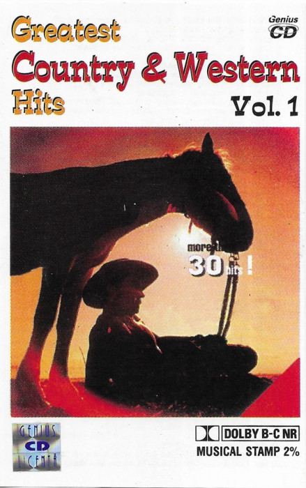 Caseta Greatest Country &amp; Western Hits Vol. 1, originala