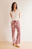 Women&#039;secret pantaloni de pijama MIX AND MATCH ORIGINS femei, culoarea bordo, 3707215