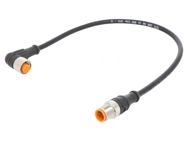 Cablu de conectare M12 0,3m 4 pini IP67