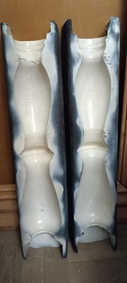 SET 2 matrițe din cauciuc brut pentru st&amp;acirc;lpi ornamentali (57 cm) foto