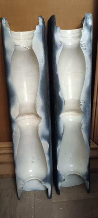 SET 2 matrițe din cauciuc brut pentru st&acirc;lpi ornamentali (57 cm)