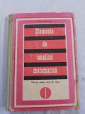 Elemente de analiza matematica clasa a12a 1977
