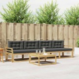 vidaXL Set de canapele de exterior cu pernă 4 pcs Alb și antracit 3386026