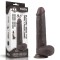Dildo Ultra Realistic Sliding Skin Dual Layer Negru 9&quot; [ 23cm x 4,2 cm ]