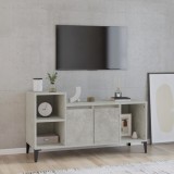 Comodă TV, gri beton, 100x35x55 cm, lemn prelucrat