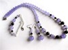 Set Bijuterii Handmade: Jad Mov Deschis &amp; Onix Negru, Colier, Bratara Reglabila si Cercei Pietre Semipretioase Fashion