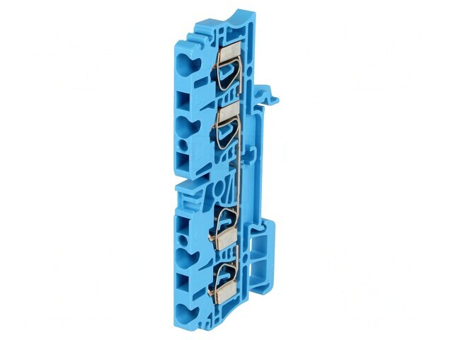 Conector Șine 2,5mm2 1 Piste 4 Borne Albastru Wemid