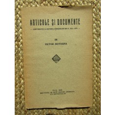ARTICOLE SI DOCUMENTE - VICTOR MOTOGNA