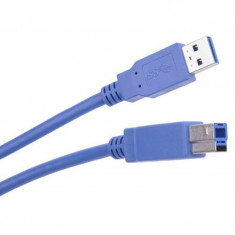 Cablu pentru imprimanta, USB tata - USB B tata, versiunea 3.0, 1.8 m foto