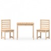 Set bistro de gradina, 3 piese, lemn masiv de pin