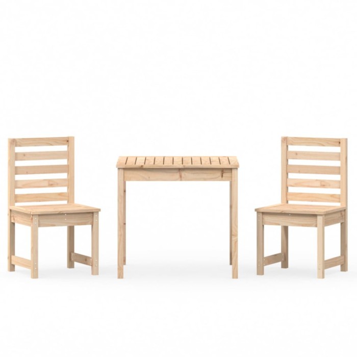 Set bistro de gradina, 3 piese, lemn masiv de pin