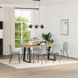 VidaXL Scaune de sufragerie, 6 buc., gri deschis, catifea 3315614