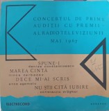 Disc vinil, LP. Concertul De Prime Auditii Cu Premii Al Radioteleviziunii, Mai 1967-COLECTIV-242328, Electrecord