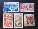 Regiunea Saar Teritoriul Saargebiet &amp; Protectoratul Saar Poștă Aeriană Peisaje și Madona din Blieskastel Lot 5 Timbre Ștampilate - OREF1