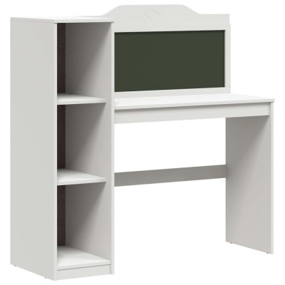 Birou cu tablă de scris Alb 120 x 45 x 118.5 cm Lemn compozit foto