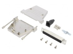Conector D-Sub 62 pini mamă drept aurit pentru lipire pe cablu